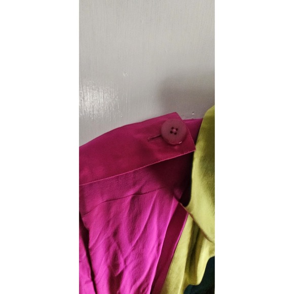 VTG Linda Allard for ELLEN TRACY Hongkong made woman Sz 4 Silk neon jacket - Picture 16 of 16